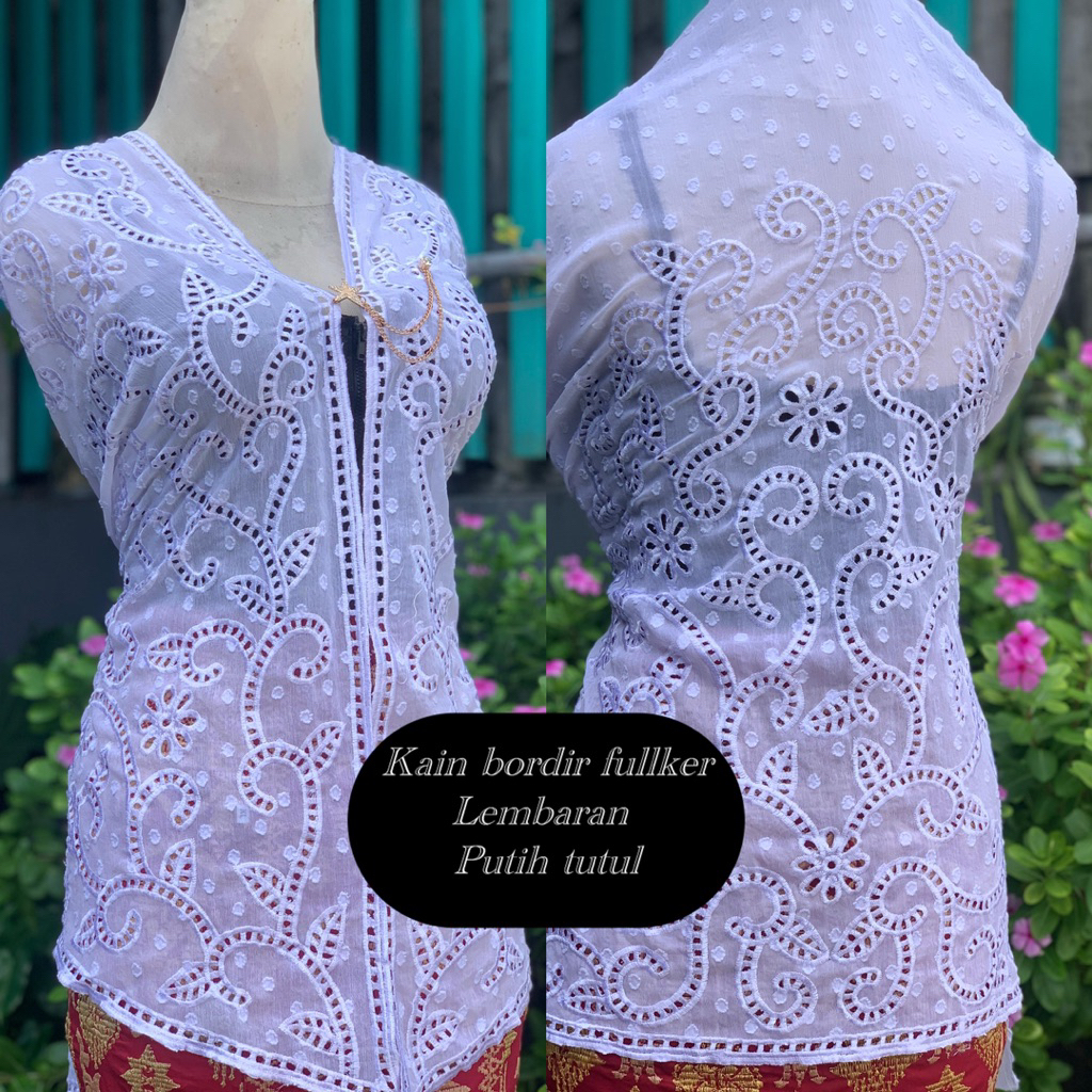 kain kebaya bordir || kain bordir kerawang || kain kebaya Bali ||