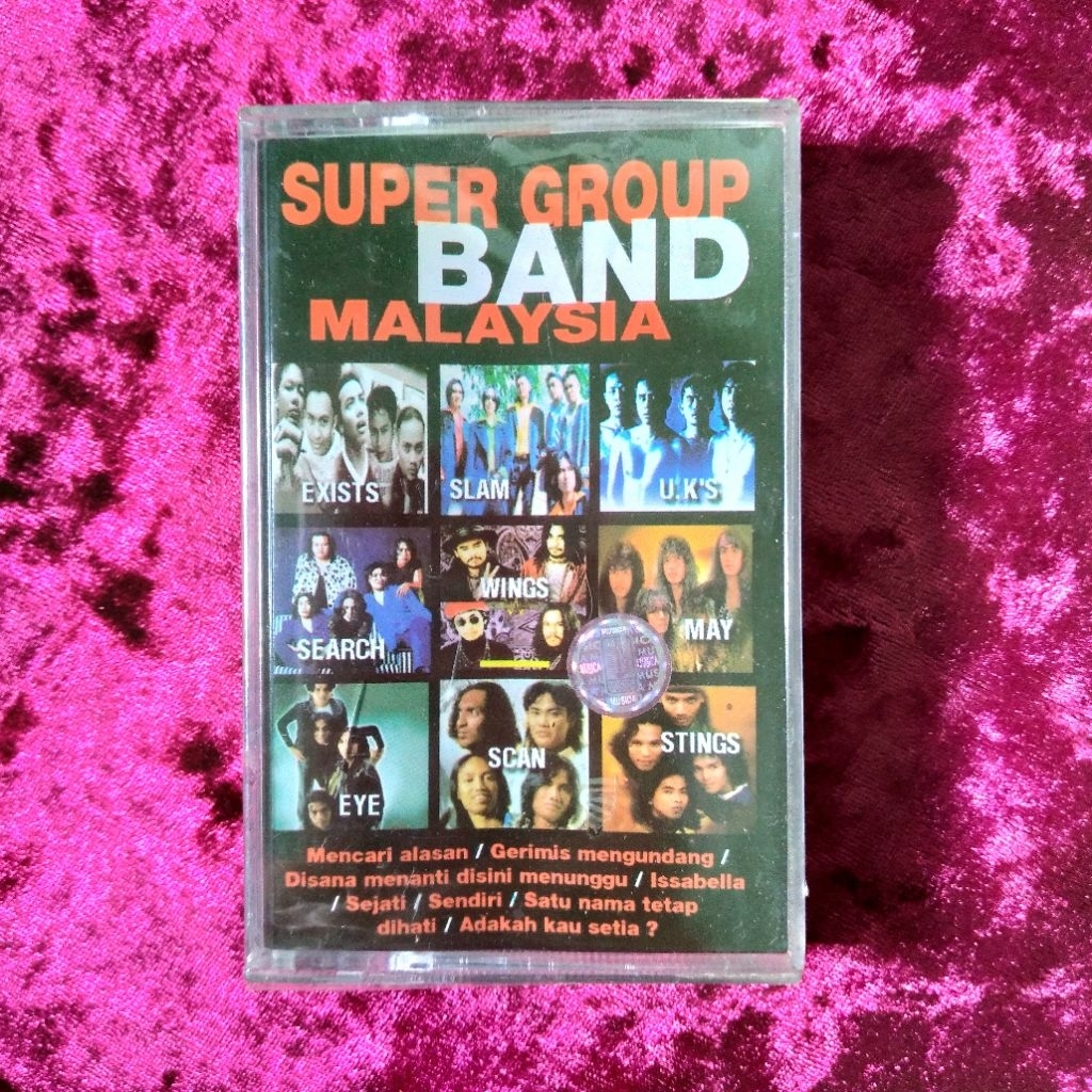 Kaset V/A (Exist, Search, Stings, dll) - Super Group Band Malaysia (Segel)