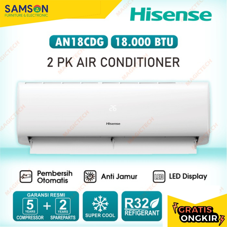 AC HISENSE 2 PK AN18CDG AC SPLIT R32