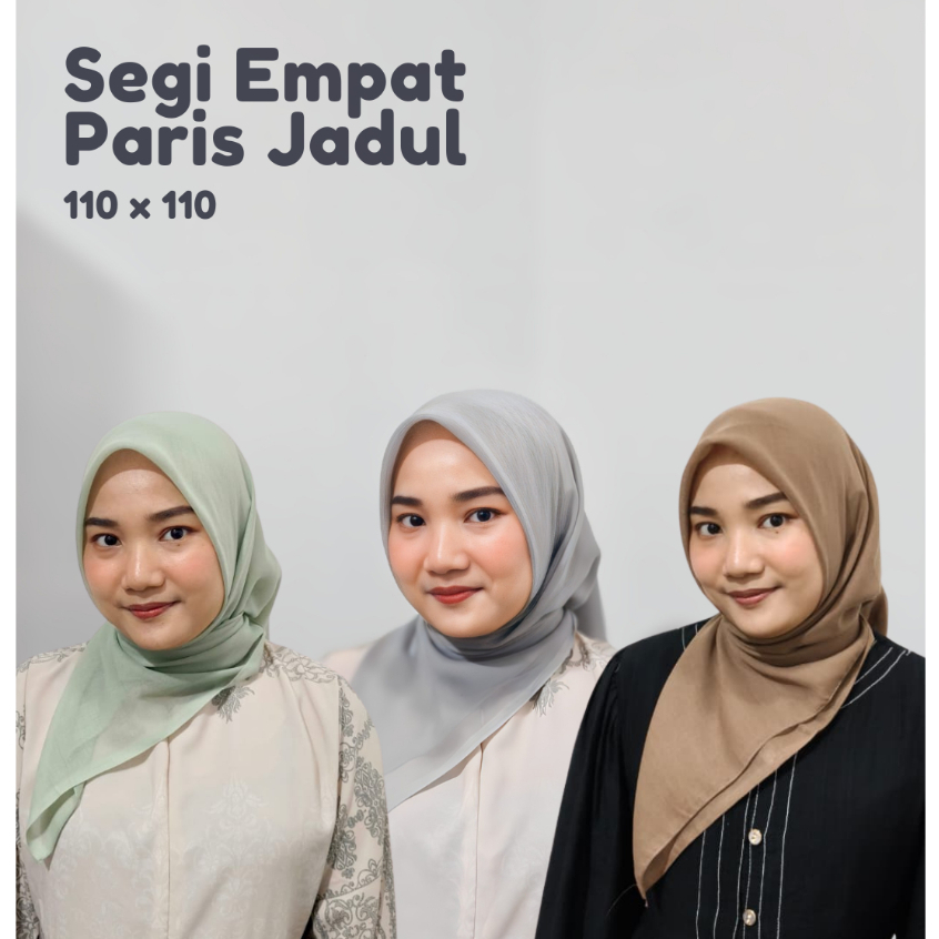 Hijab Segiempat Paris Jadul Premium Krudung Segiempat Paris Jadul