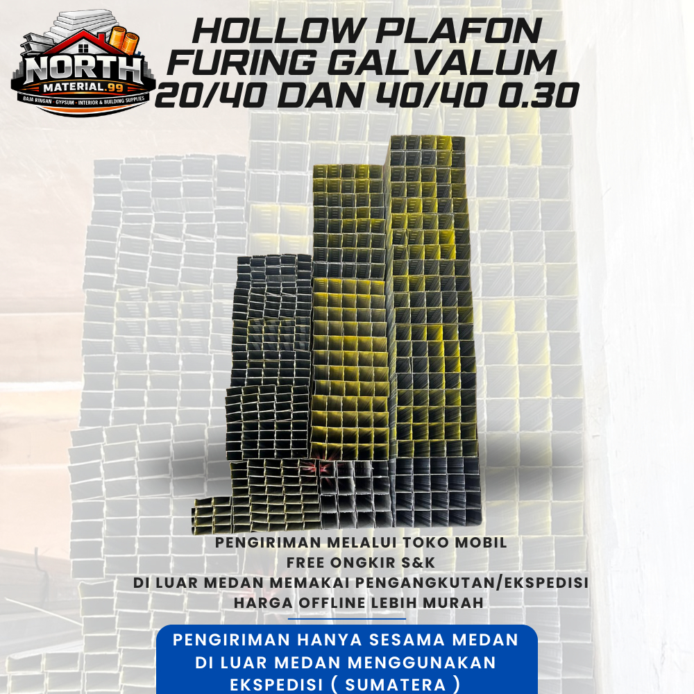 HOLLOW PLAFON BAJA RINGAN GALVALUME | HOLLOW FURING 0,30