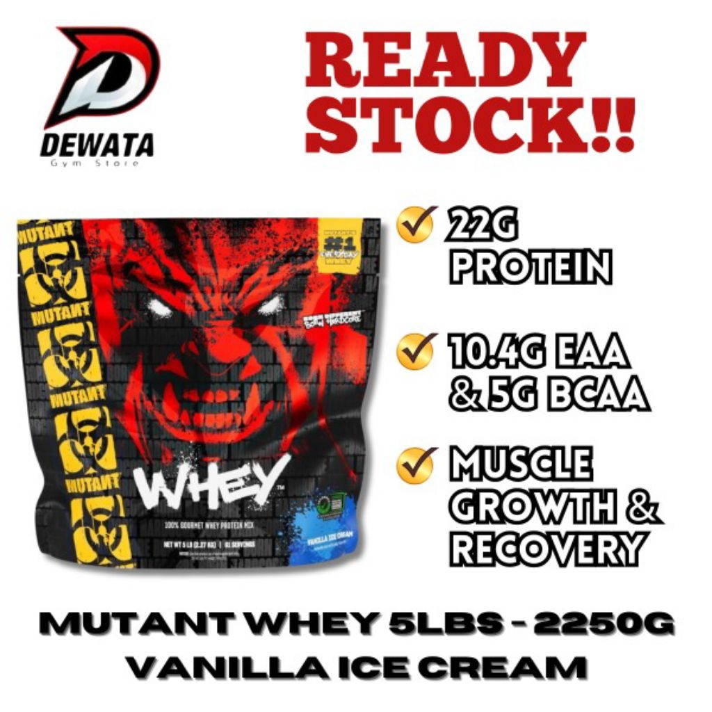Mutant WHEY 5 Lbs Whey Protein 5lb - 2,27 Kg Import USA Bpom