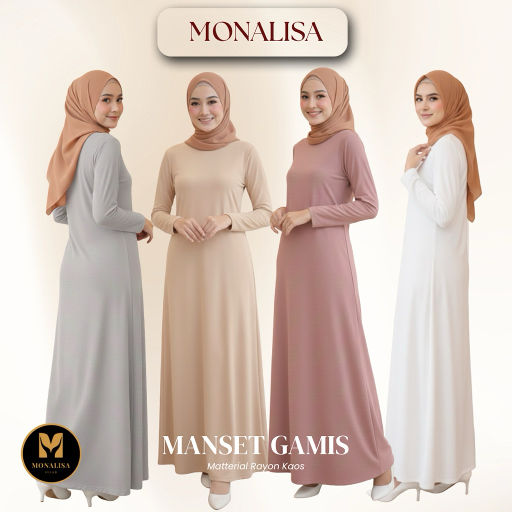 Manset Baju Gamis Jersy Premium | Manset Baju Lengan Panjang Gamis