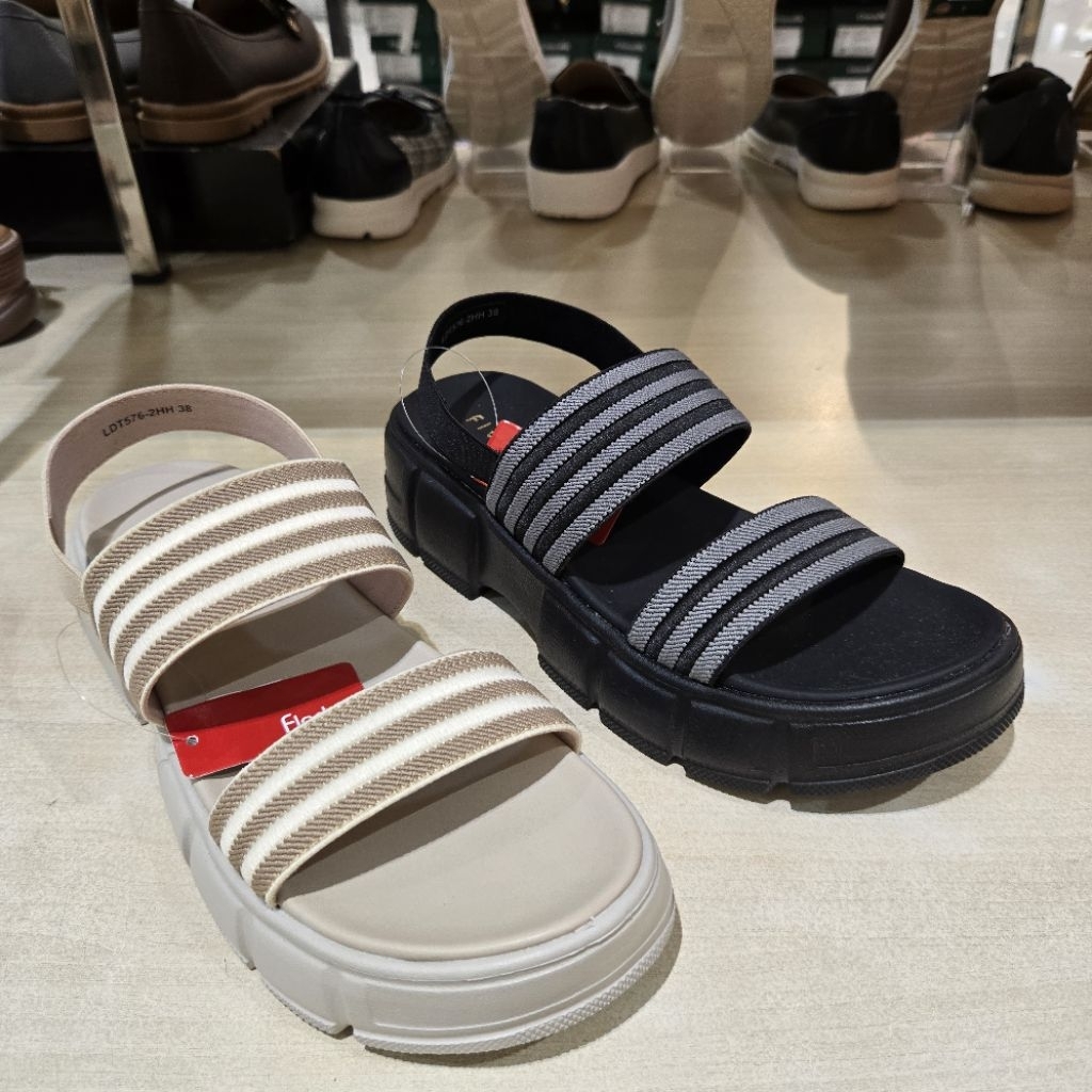 Fladeo sepatu sandal wedges 5cm hak rata wanita new arrival ringan empuk & ori size 36-40
