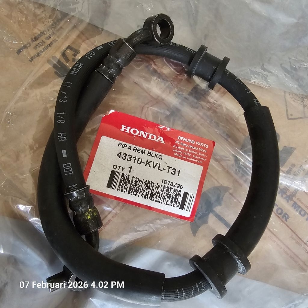 Selang rem disc brake belakang honda Supra X125 batman. 43310-KVL-T31