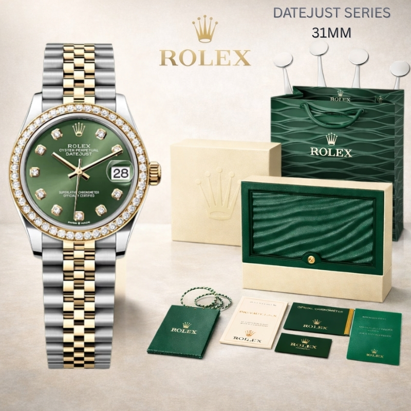 [Garansi 5 tahun] Original jam tangan rolex Lady Datejust 18K  gold Diamond Datejust 31mm Ready Stoc