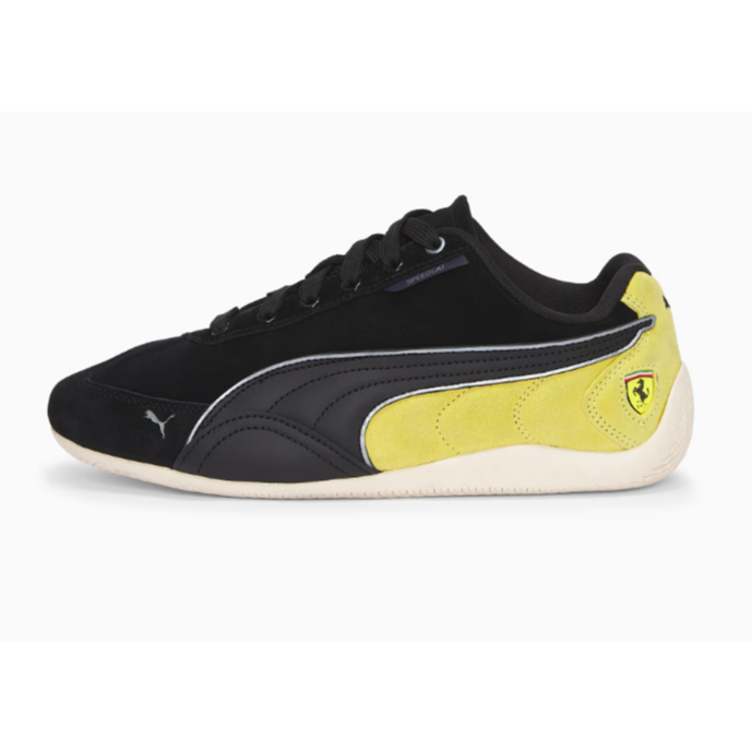 Sepatu Casual Ferrari Speedcat PUMA Black-Speed Yellow 309125 01
