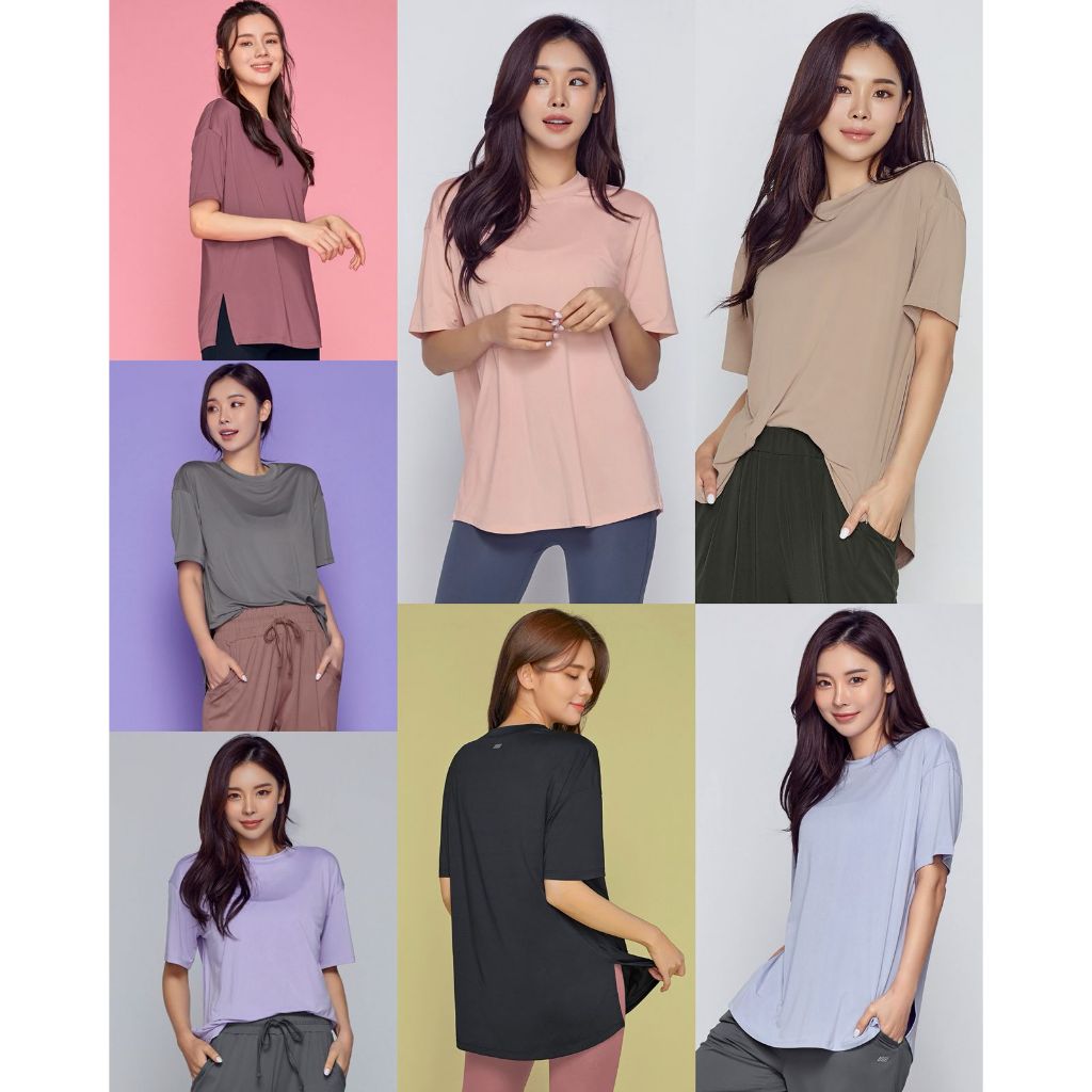 Kaos Lengan Pendek Wanita Oversize Stretchy Adem - Kaos Olahraga | Metro Short Sleeve - STL-8150