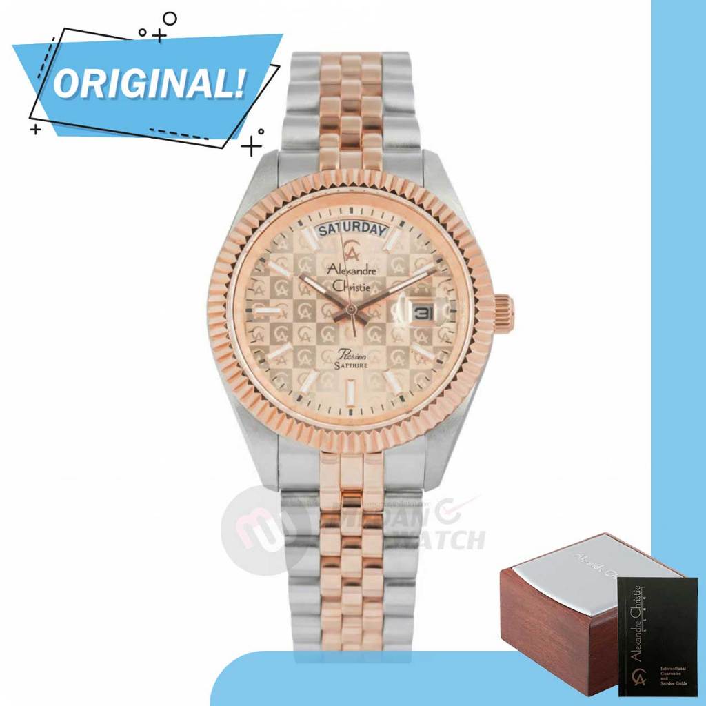 Jam Tangan Pria-Wanita Analog Alexandre Christie 5013MD AC5013 AC 5013 MD 5013 MDBTRLN2 Original Gar
