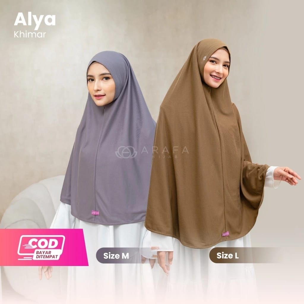 ARAFA HIJAB - Khimar Alya Instan Kaos Polos Syari Adem Ringan