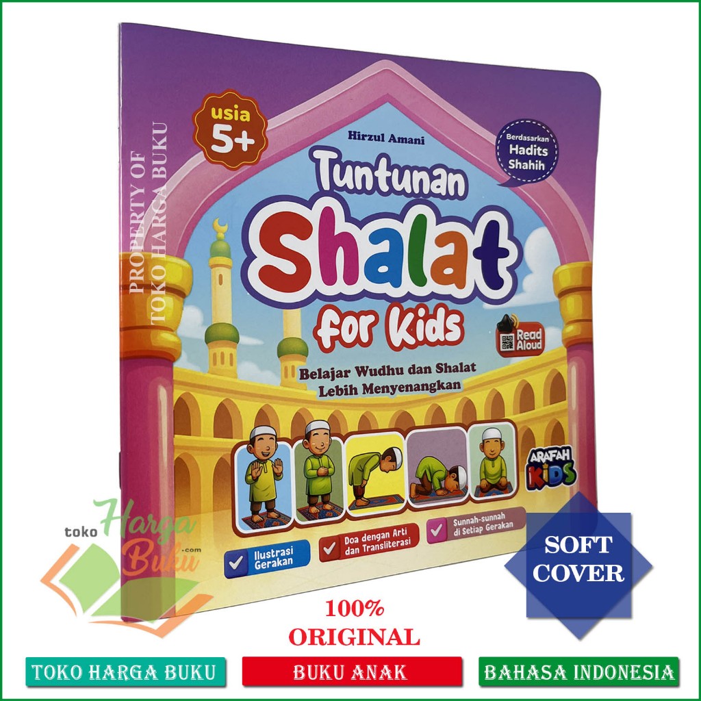 Tuntunan Shalat For Kids Buku Anak Belajar Wudhu dan Shalat Lebih Menyenangkan Berdasarkan Hadits Shahih FULL COLOR - Arafah Kids
