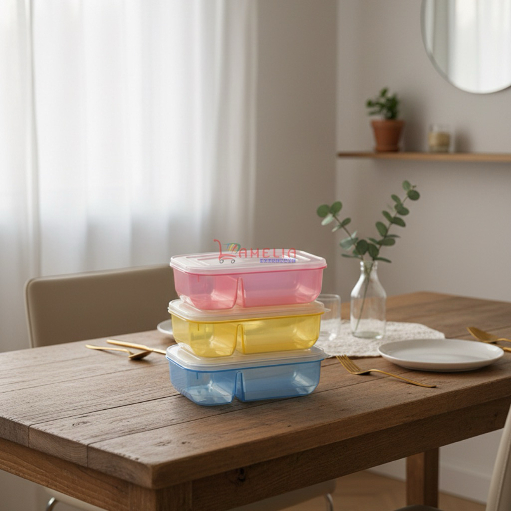 TEPAK MAKAN PLASTIK TRANSPARAN