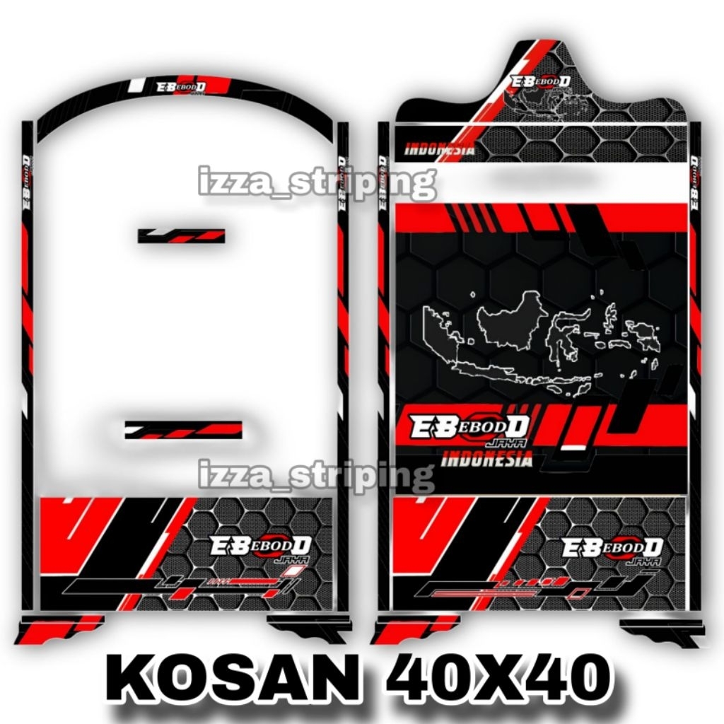 STIKER DECAL SANGKAR KOSAN UKURAN 40X40