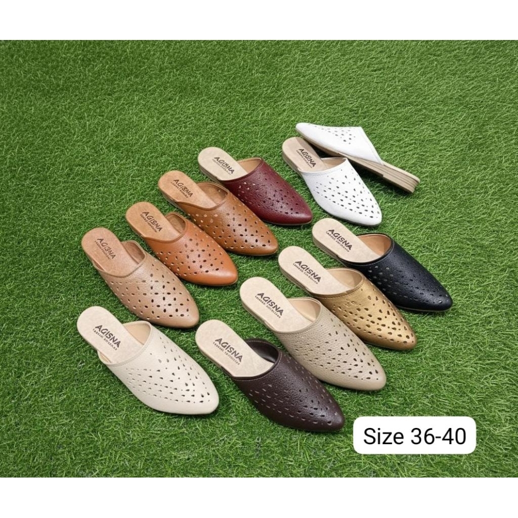 SEPATU SANDAL WANITA TUTONG AGISNA 3 KULIT SAPI ASLI