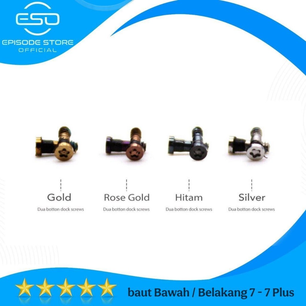 Baut Casing Baut bawah Belakang 7 / 7 Plus New Original
