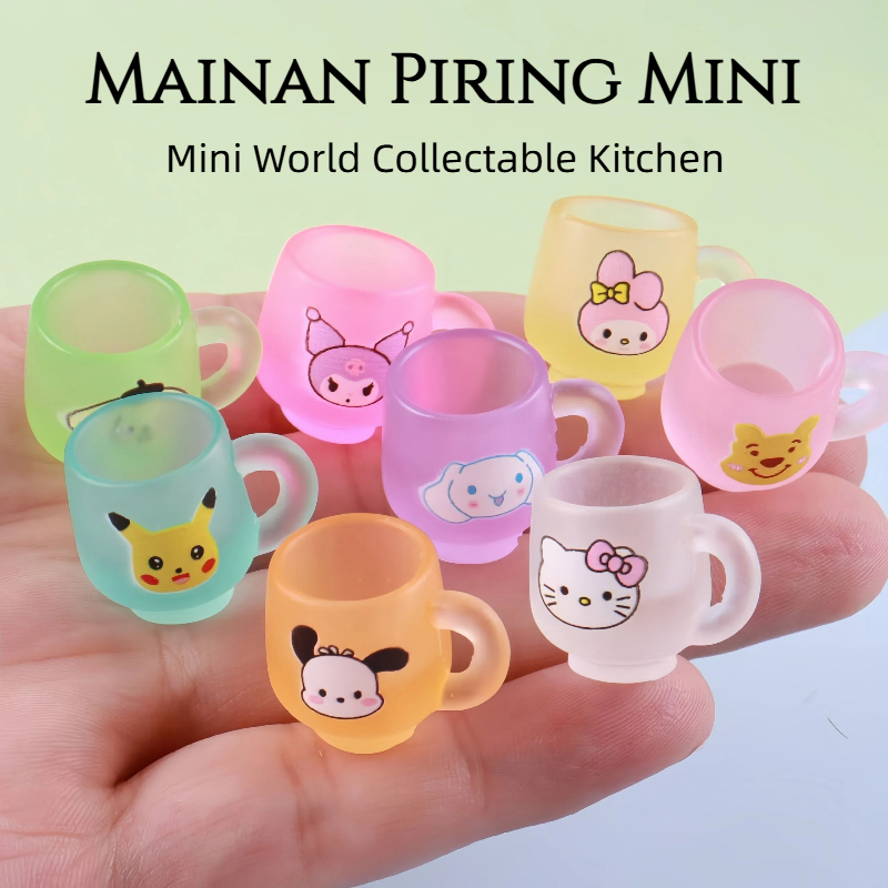 40pcs Mainan Piring Mini / Miniatur Piring cangkir /Hiasan Mini Rumah Boneka