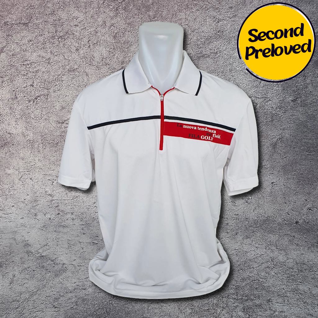 Baju Kaos Polo FILA Golf - Size XL / Lebar 56 cm - Original - Second