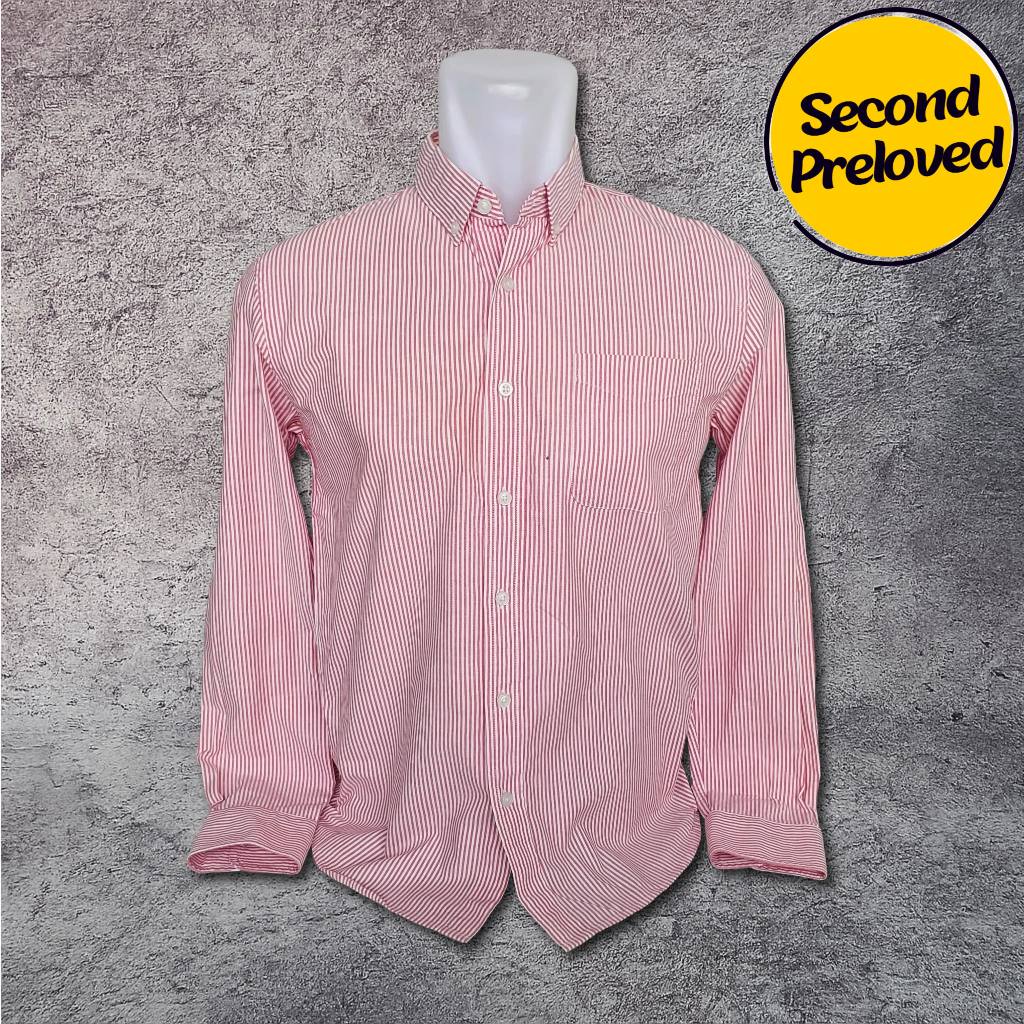 Baju Kemeja Panjang GIORDANO - Size S / Lebar Dada 50 cm - Original - Second