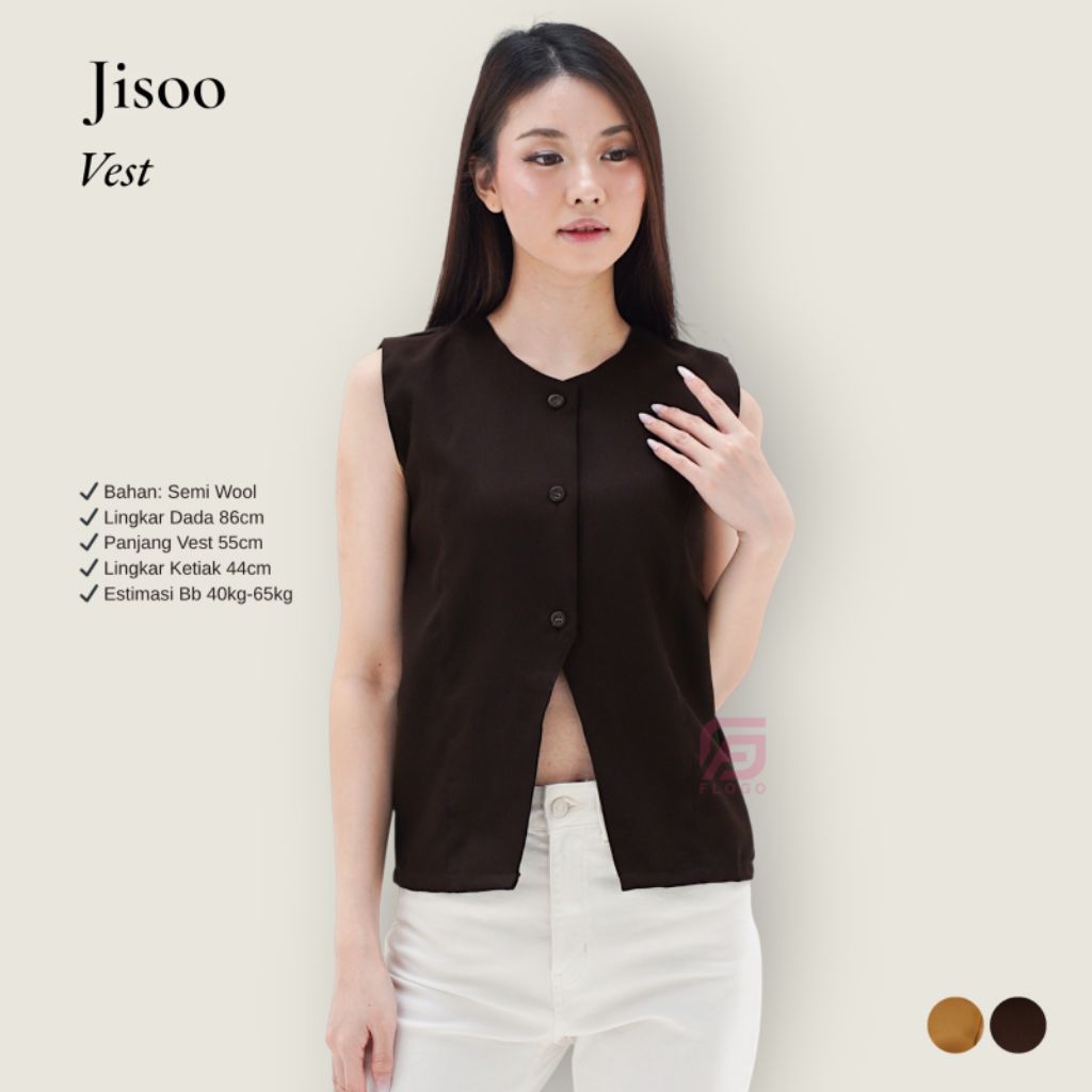 Vest Outer Blazer Jisoo- Vest Jisoo blazer wanita kekinian