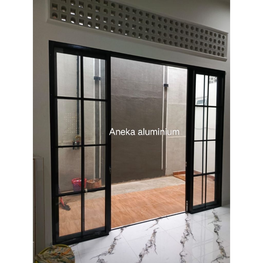 UPVC ALUMINIUM KUSEN PINTU KACA RUKO,SEKAT KACA KANTOR,