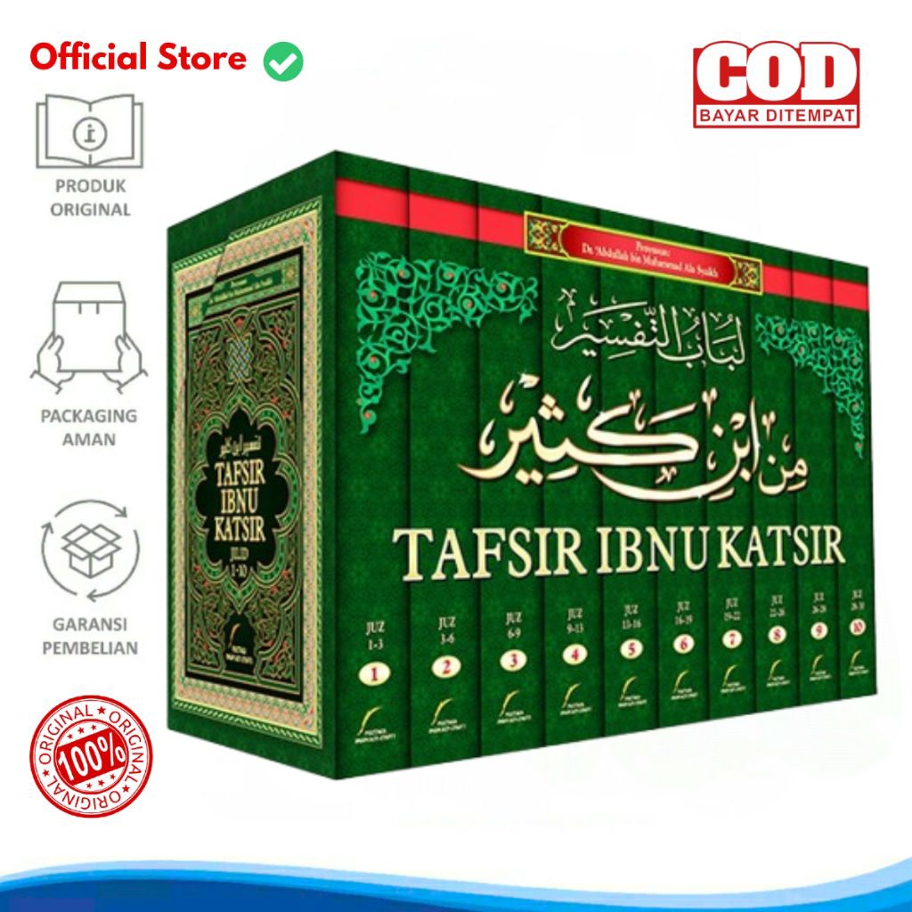 Ori Satu Set Lengkap Buku Terjemah Terjemahan Tafsir Ibnu Katsir Jilid 1 2 3 4 5 6 7 8 9 10 dari juz