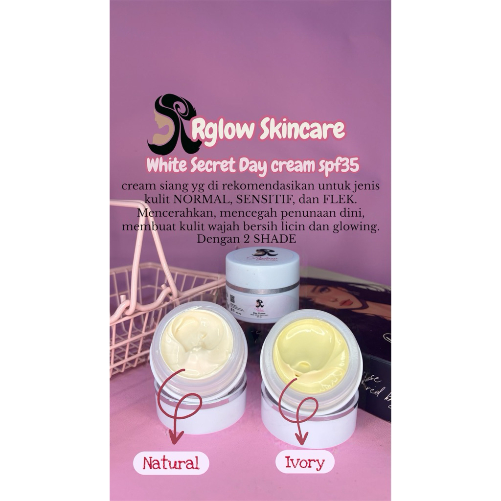 Day cream white secret spf35 Rglow Skincare