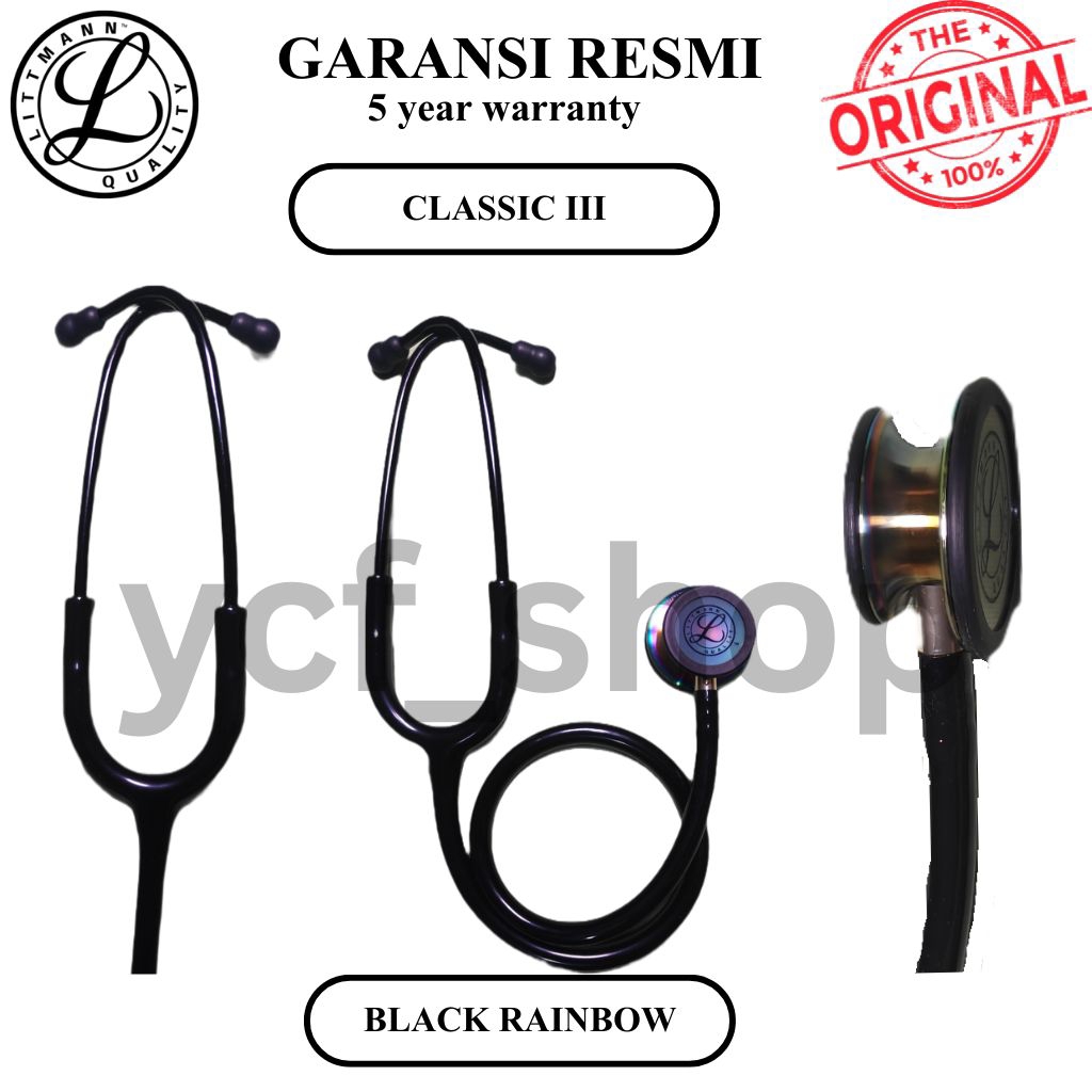 3M Stetoskop Littmann Classic III Black Rainbow / Stetoskop Dewasa / Stetoskop Littmann / Stetoscope