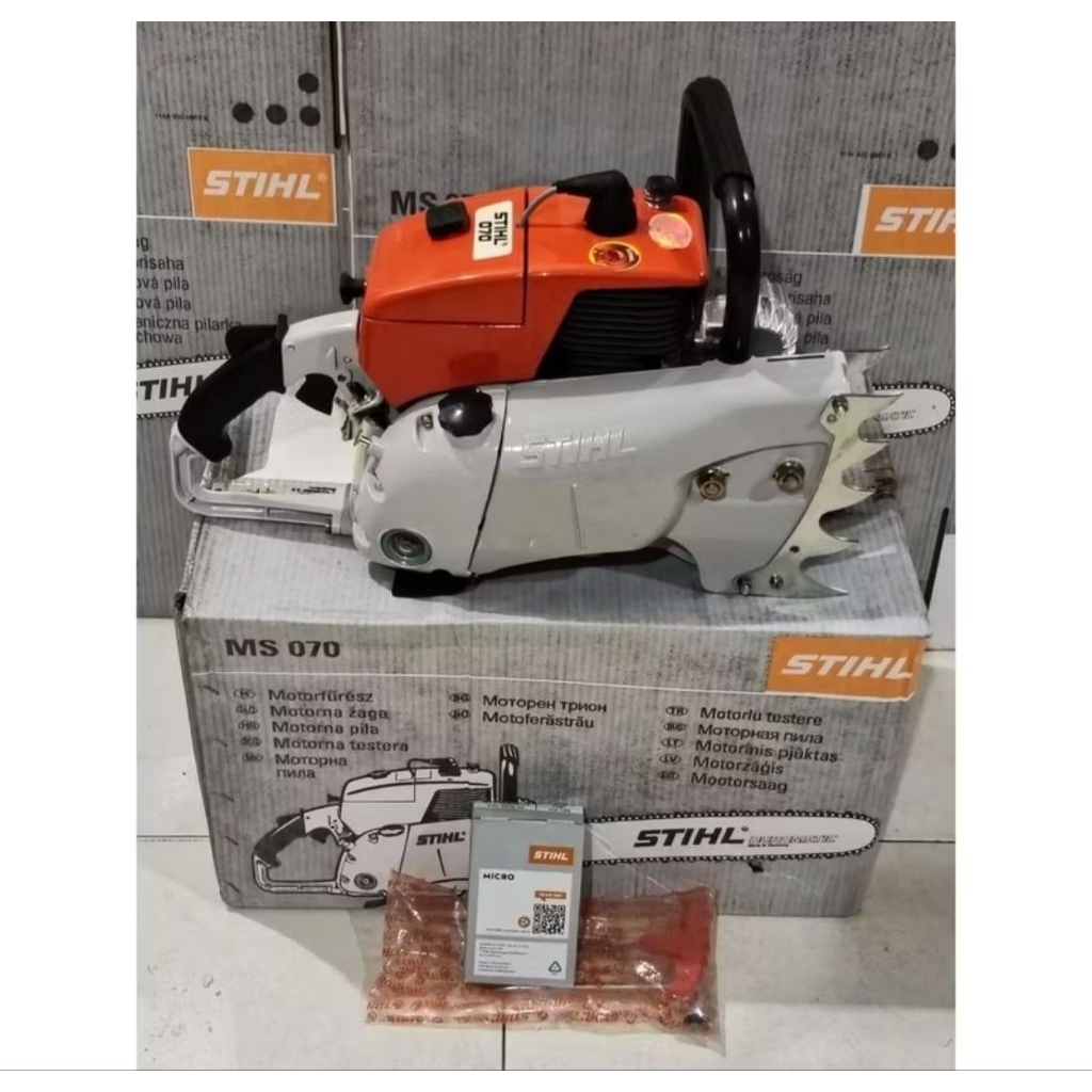 Mesin Gergaji Kayu Chainsaw 36" STIHL Ms 070 bar 36 inch Mesin Senso Chainsaw Pemotong Kayu Komplit 