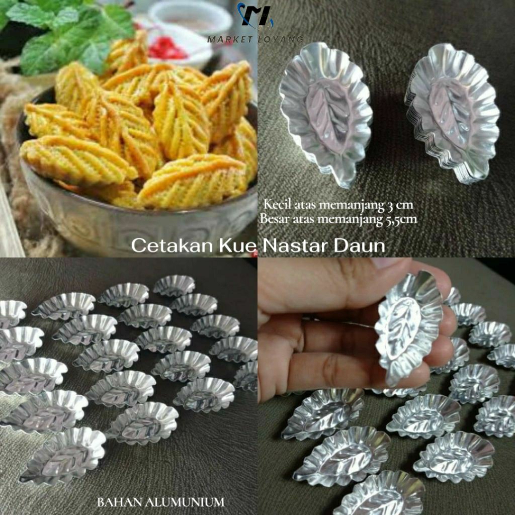cetakan kue nastar daun 40 pcs / cetakan nastar / cetakan kue kering