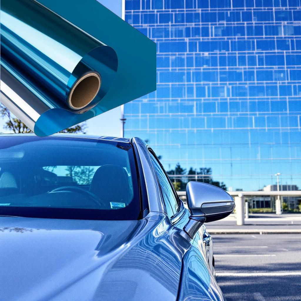 Stiker Kaca Film Ryben Biru / Kaca Film Warna Biru 50CM