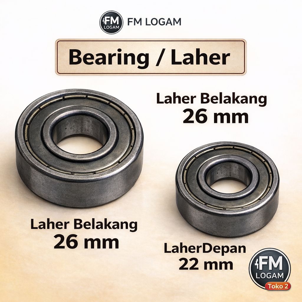 Bearing 22mm / 26mm | Laher Sepeda | Laher Depan Belakang