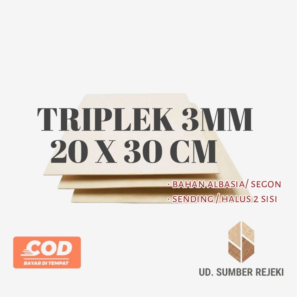 TRIPLEK 3MM ALBASIA/SENGON 20 X 30CM