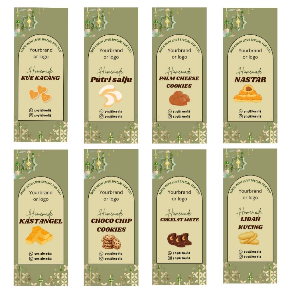 [ 35 pcs ] STICKER KUE KERING CUSTOM | STIKER KUE KERING CUSTOM | STIKER SEGEL PACKAGING BOX HAMPERS