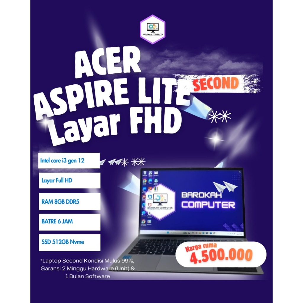 Acer Aspire Lite i3-1215U | RAM 8GB | NVMe 512GB | Full HD SPECIAL EDITION