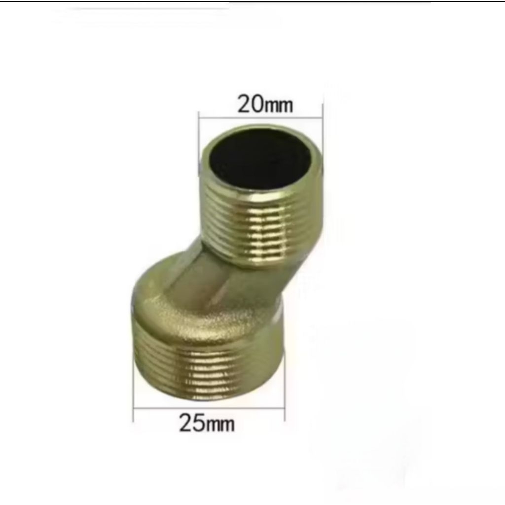 1 Pcs double nepel kran bathtub kram shower panas dingin 3/4 ke 1/2 "