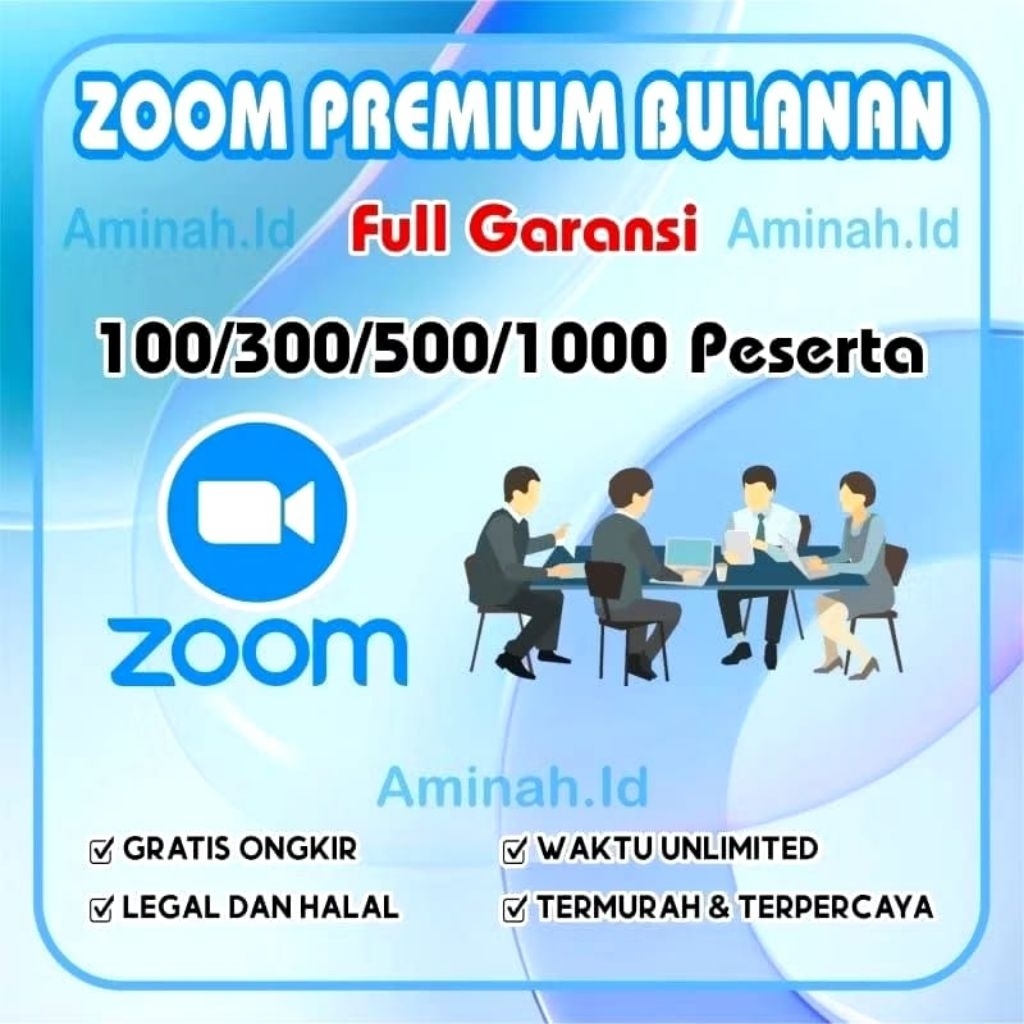 Zoom Meeting Pro Bulanan 100 300 Peserta anti disable
