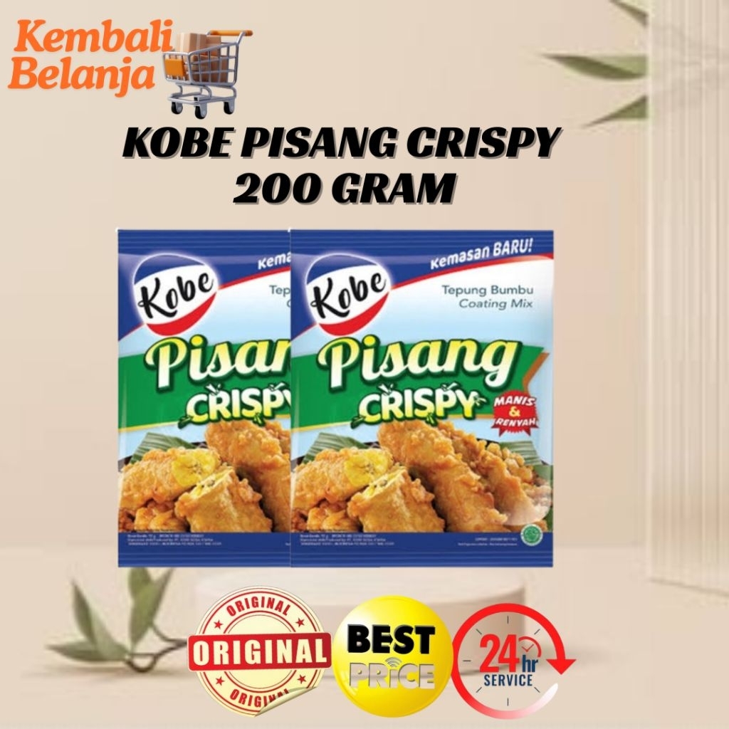 Kobe Tepung Pisang Crispy 200 Gram/ Kobe Pisang Crispy/ Kobe Tepung Pisang Goreng/ Kobe Tepung Bumbu