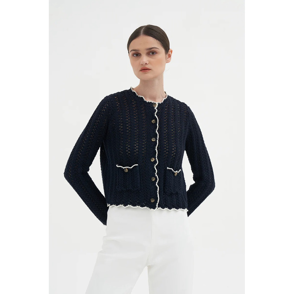 duma positano navy cardigan