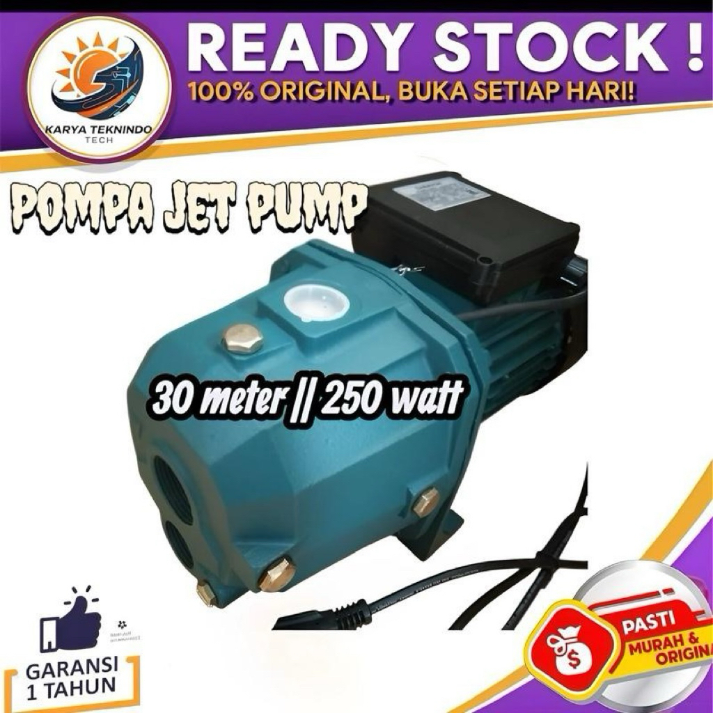pompa jet pump 30 meter otomatis Pompa air jet pump 250 watt otomatism