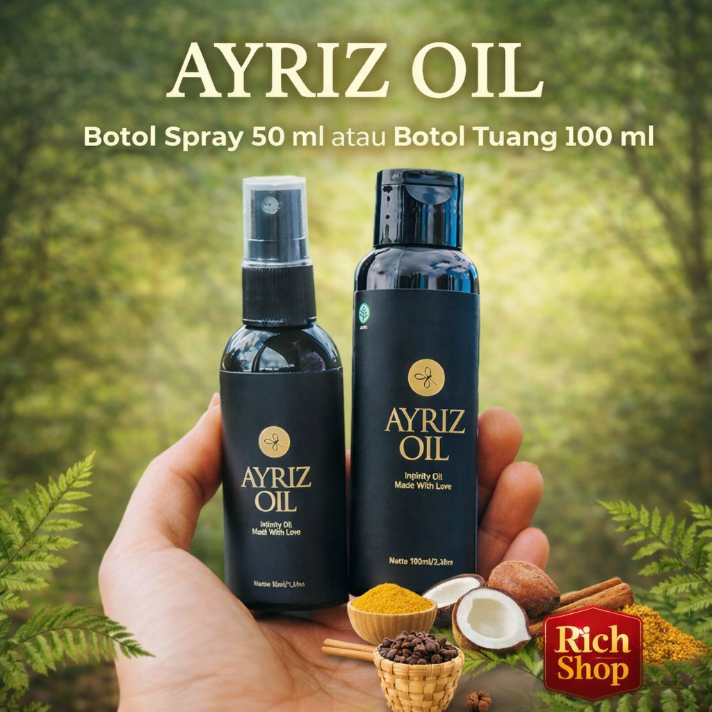 AYRIZ OIL Asli Original - MINYAK TERAPI PIJAT HERBAL