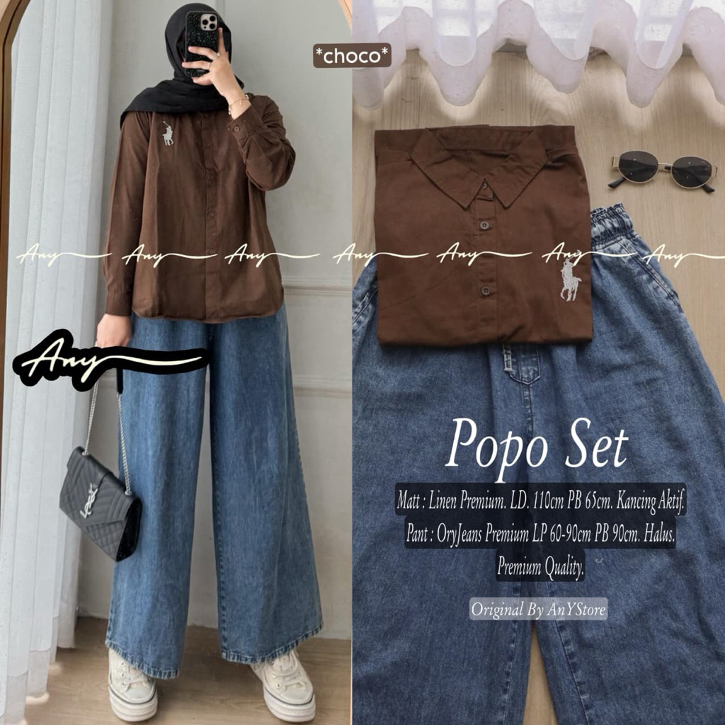 POPO STARY SET ORIGINAL BY ANY STORE | PIXEL SET • CLAUDYA • MARINO #7 • YURI SET PAKAIAN SETELAN  A