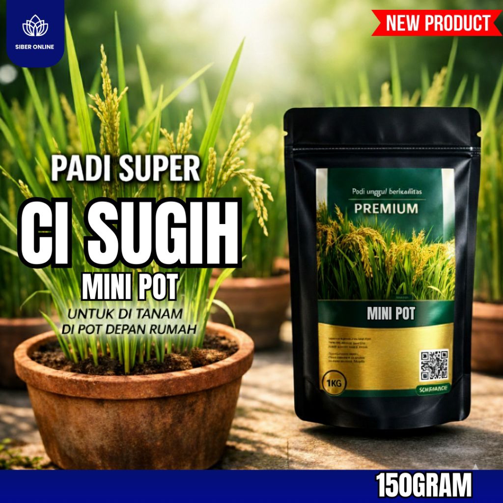Benih padi Ciherang sugih original kemasan ( mini pot )