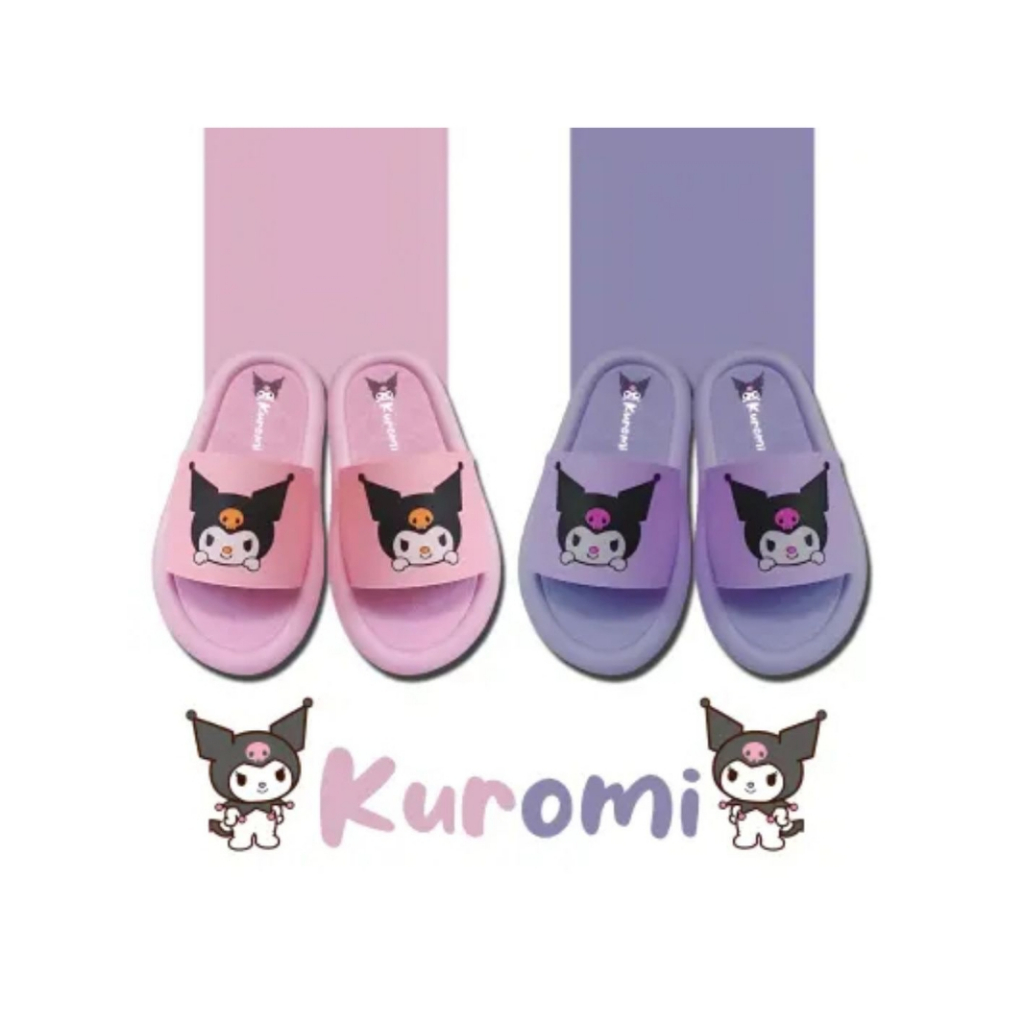 Sandal selop anak perempuan motif kuromi lucu