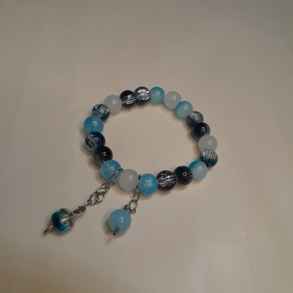 Gelang manik kristal aesthetic lentur_manik kaca