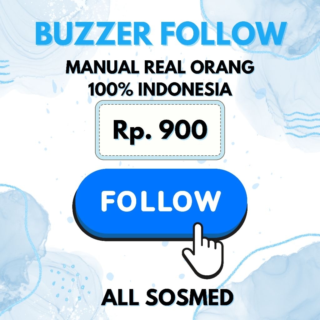 JASA BUZZER SOSIAL MEDIA (FOLLOWERS)  FOLLOW  IG/TT/TW/YT/FB REAL HUMAN INDONESIA NO BOT