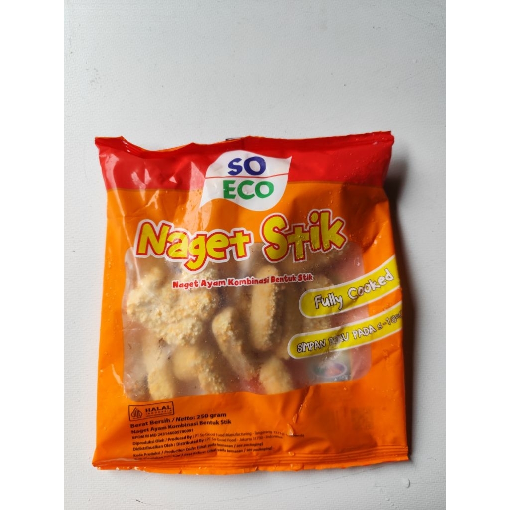 Naget So Eco Stick 250gr – Nugget Ayam Stik Praktis Frozen Food