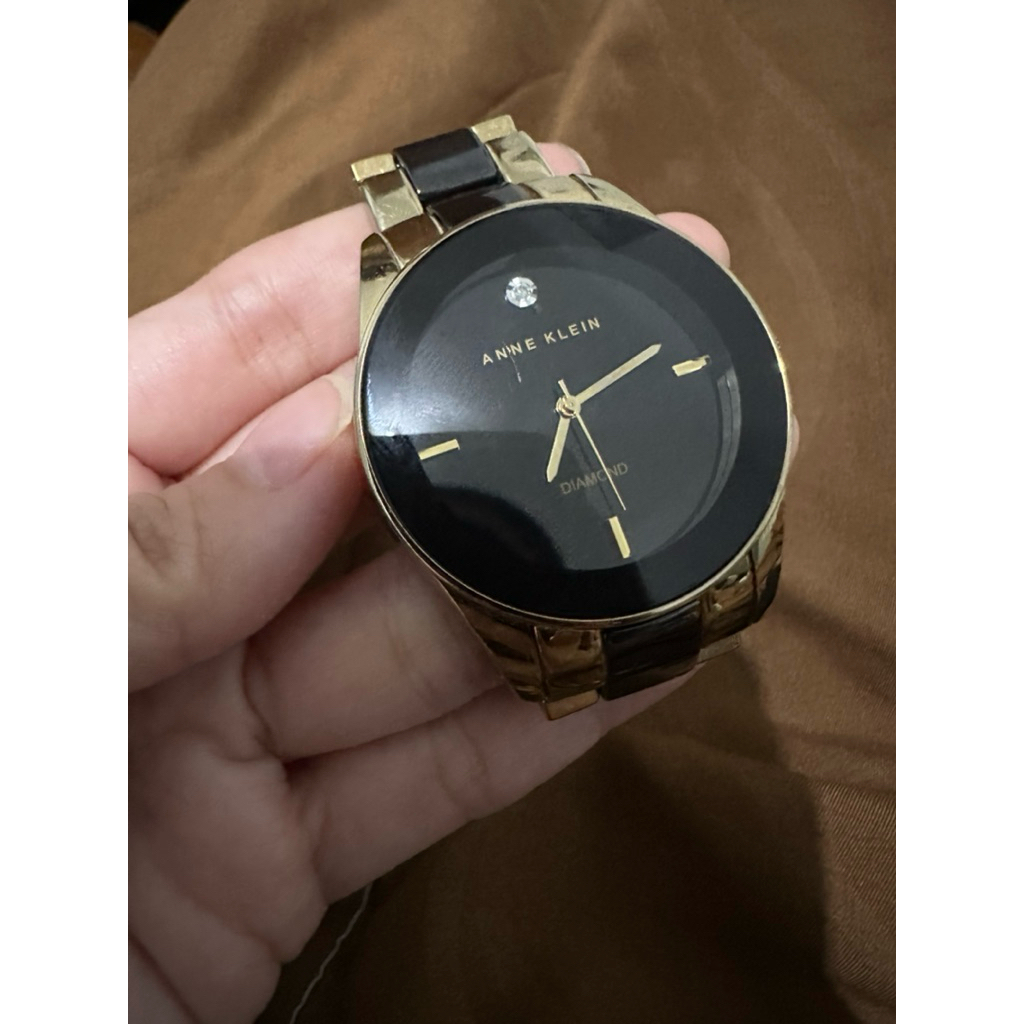 Jam Tangan Anne Klein Original Gold Black