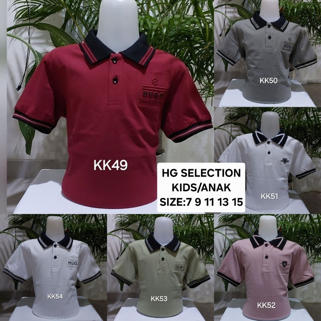 HG KIDS Kaos Kerah Anak HG SELECTION Original - Kaos anak hugO selection