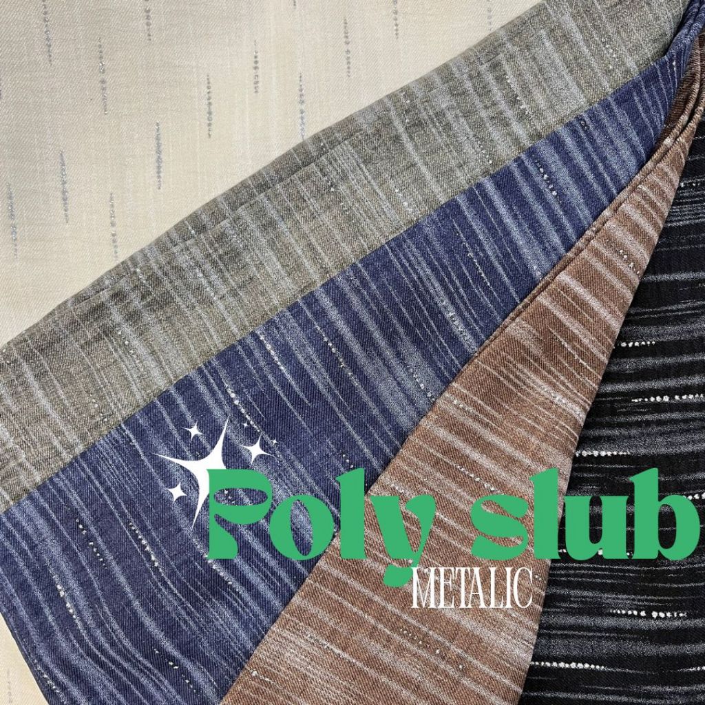 Linen Crinkle / Linen Slub / Linen Slub Metalic/ Bahan Crinkle / Slub Polyester / Poly Polyester / K