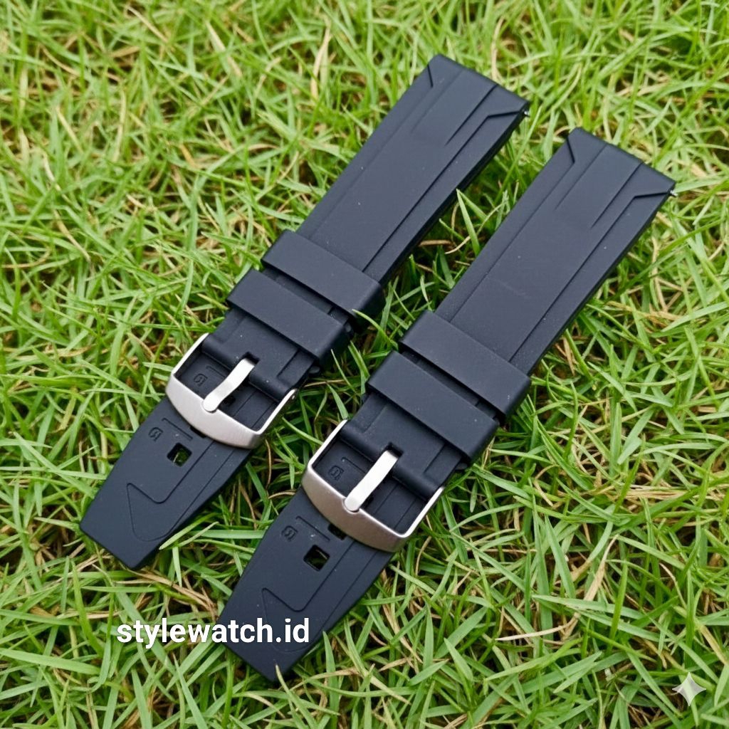 Strap Tali Jam Tangan Karet Rubber Tali Jam Ac Alexander Christie Expedition Lebar 22mm 24mm Warna H